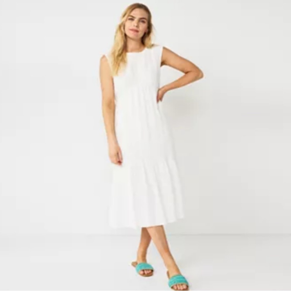 Nine West White Midi Dress